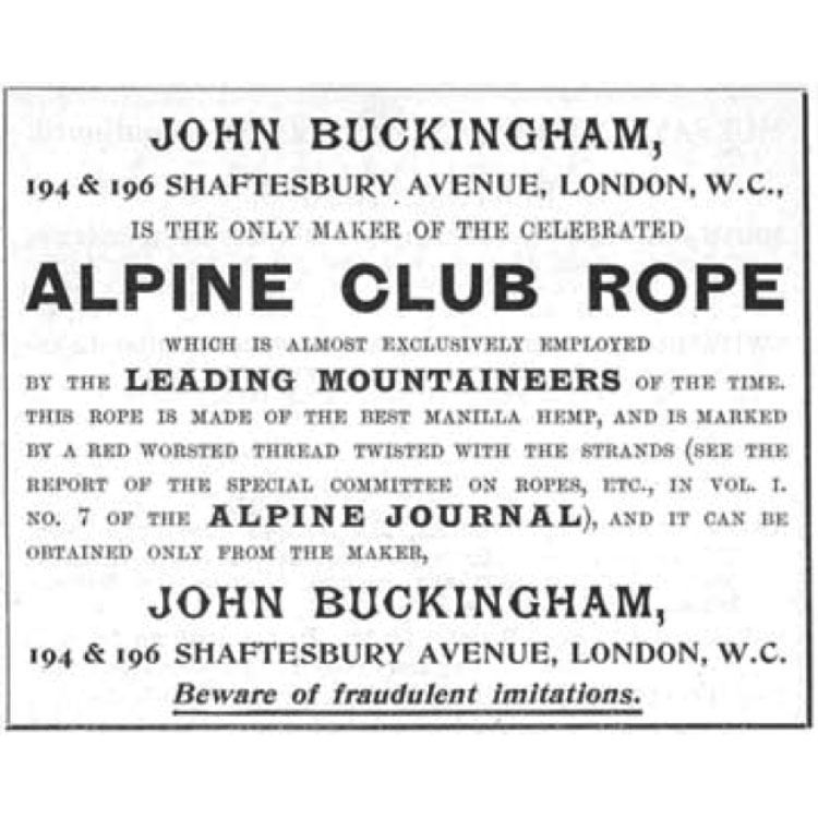 اولین آگهی باشگاه کوهنوردی دنیا آلپاین کلوب